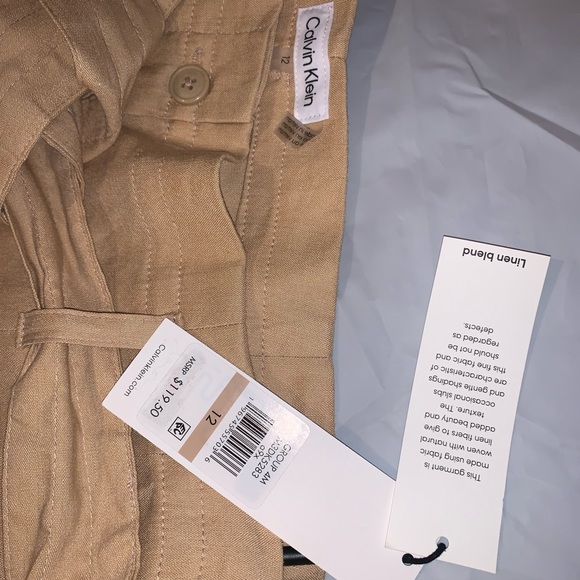 NWT CALVIN KLEIN High Rise Cargo Pants Women Size 12 - Picture 6 of 8